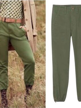 CAbi Olive Green compass jogger pants size 6